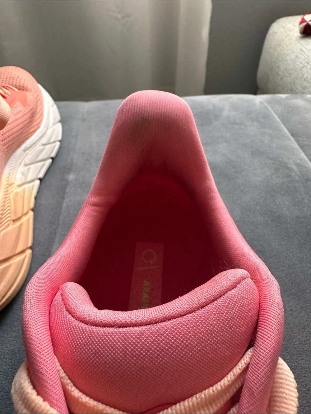 Hoka One One Women's Coral Peach Lightweight Running Shoes